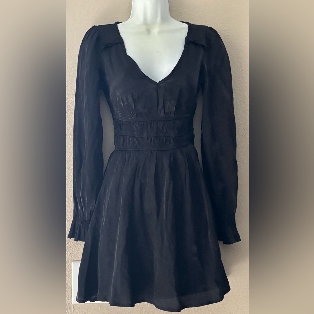 HEART HEELS Elegant Black Long Sleeve Dress Size S